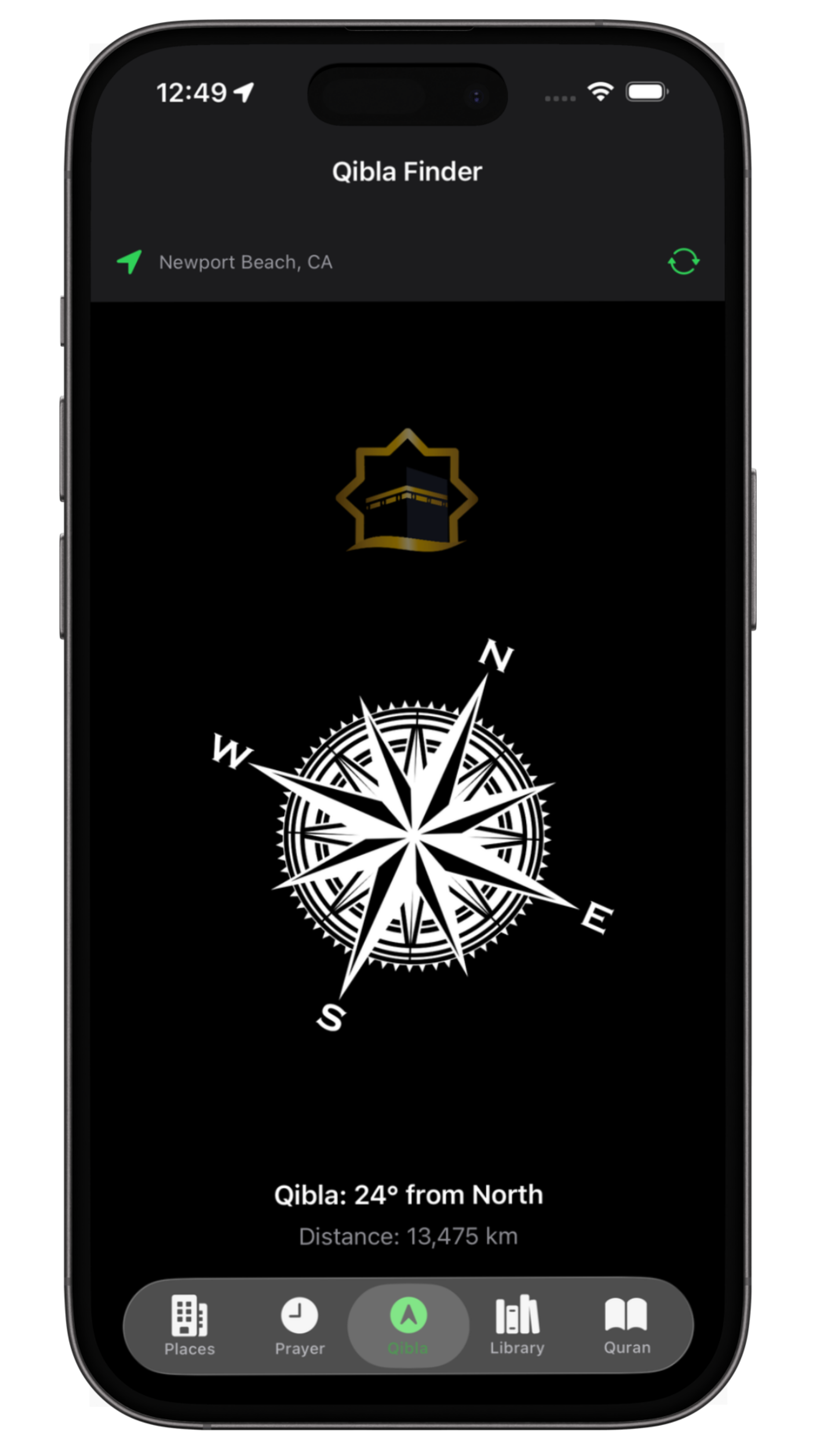 Qibla Finder Screen